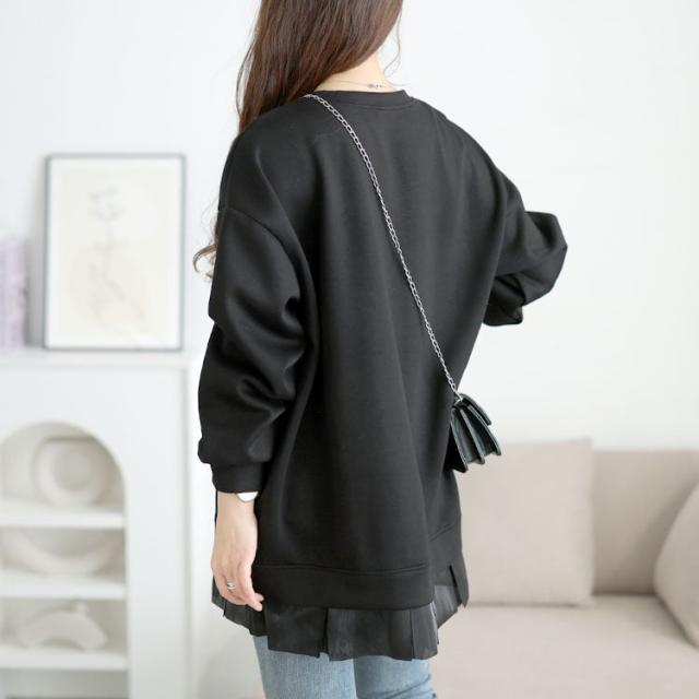 裾フリルダンボールニットプルオーバー