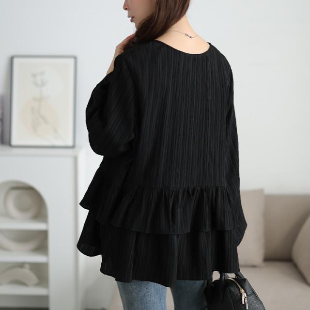 楊柳カシュクールブラウス＆ペプラムキャミソール2点セット