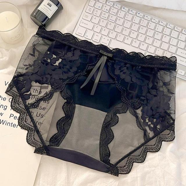 花柄カットレースシアーショーツ