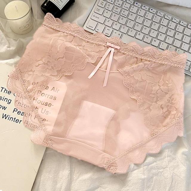 花柄カットレースシアーショーツ