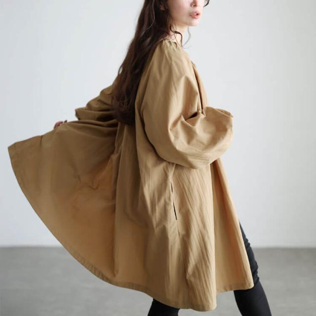 撥水ギャザー裾ドロストロングブルゾン