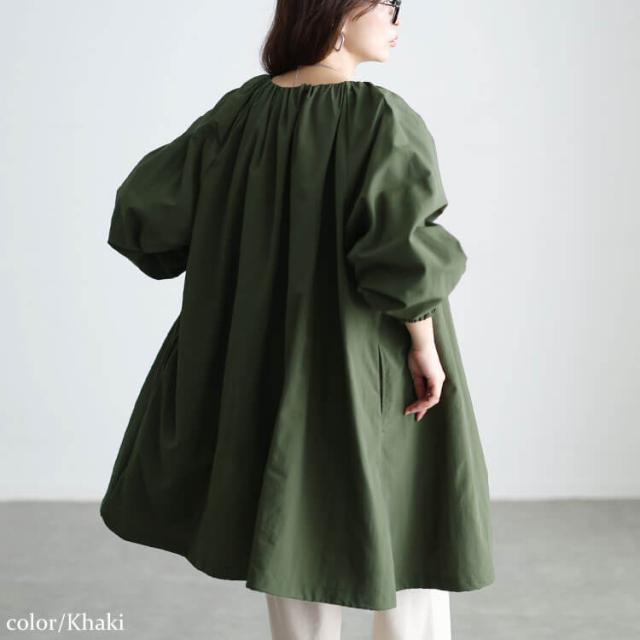 撥水ギャザー裾ドロストロングブルゾン