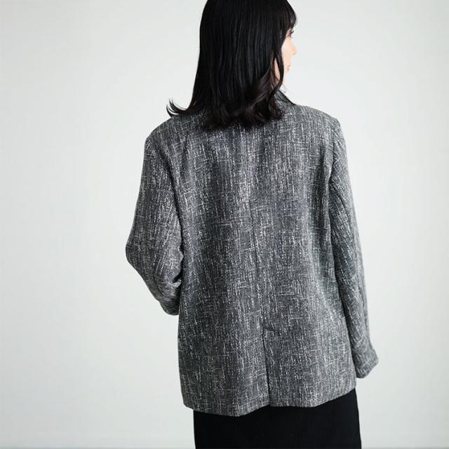 ツイードライクダブルボタンテーラードジャケット