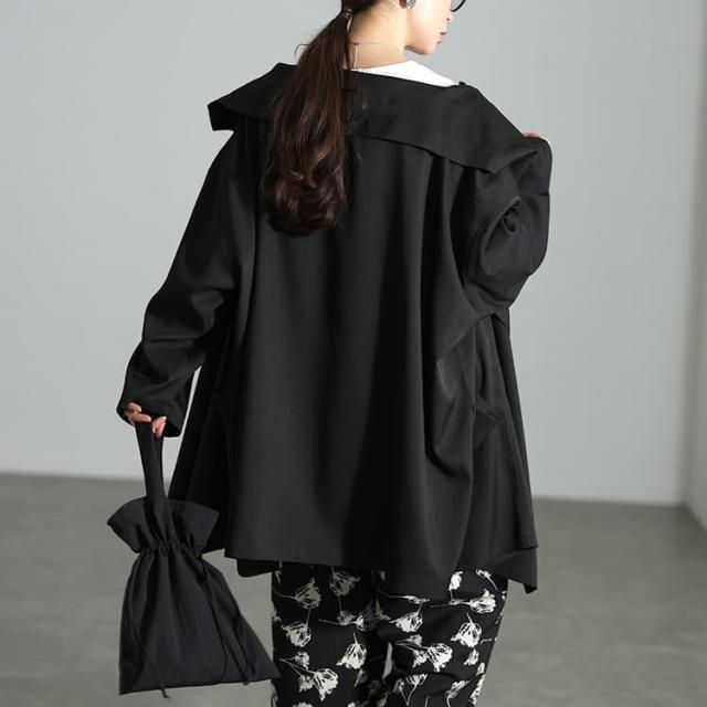 ルーズネックオーバーサイズ変形ジャケット