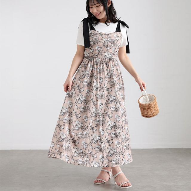 フラワーガーリーワンピース