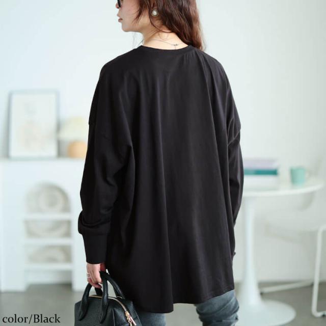 ラウンドヘムコットンプルオーバー