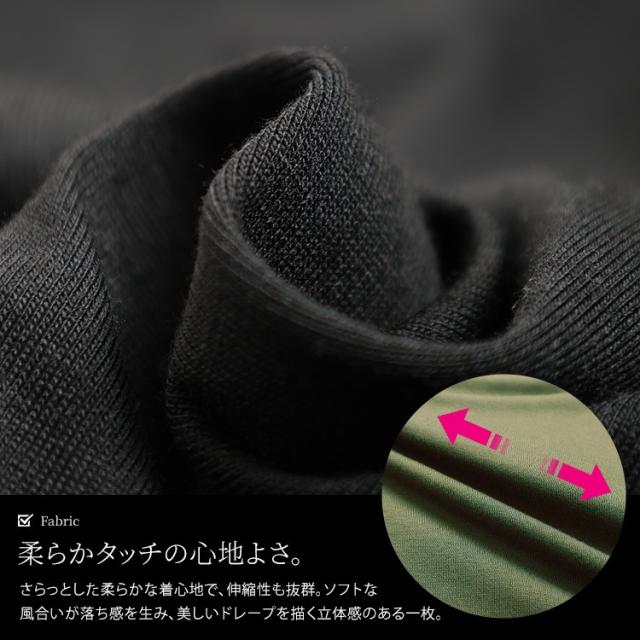 後ろレースアップ裾タックプルオーバー