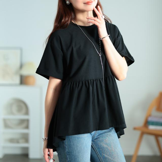 吸水速乾＆UVカットペプラムプルオーバー