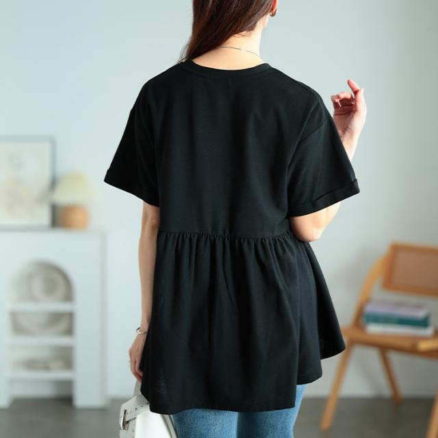 吸水速乾＆UVカットペプラムプルオーバー