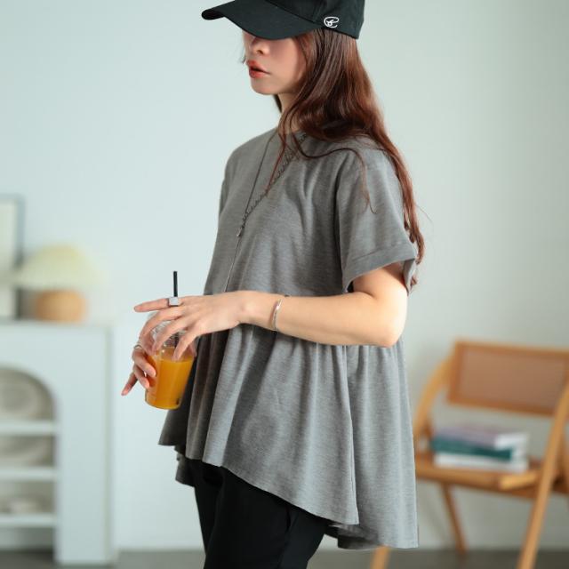 吸水速乾＆UVカットペプラムプルオーバー