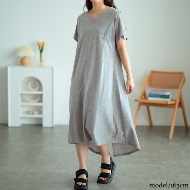 吸水速乾＆UVカット肩タックワンピース