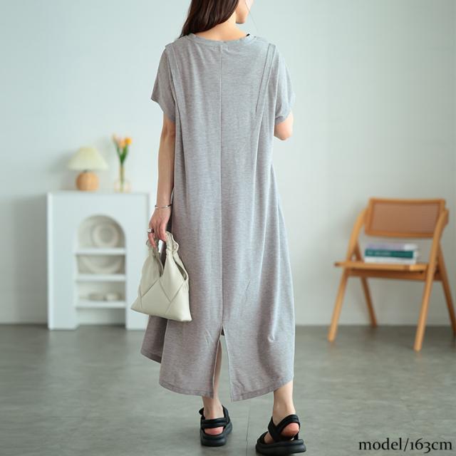 吸水速乾＆UVカット肩タックワンピース