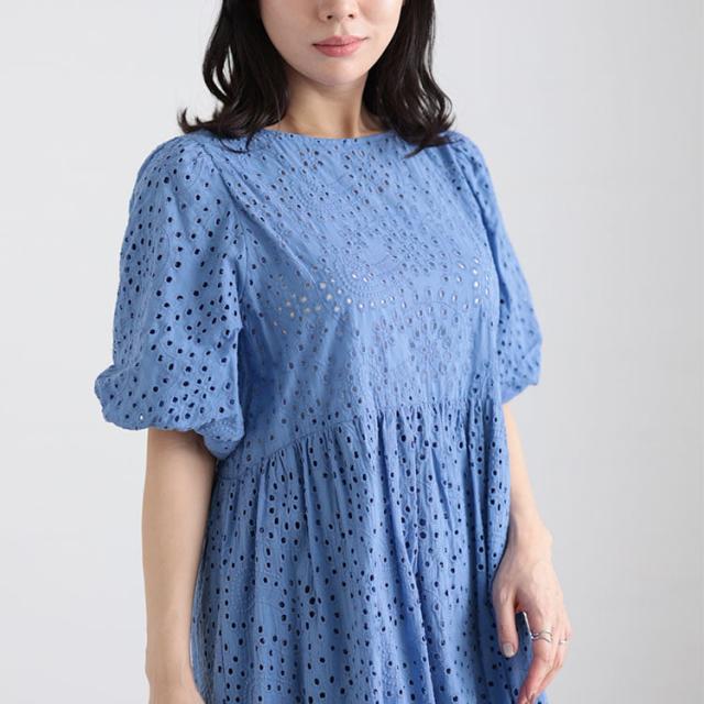 バルーンスリーブレースワンピース