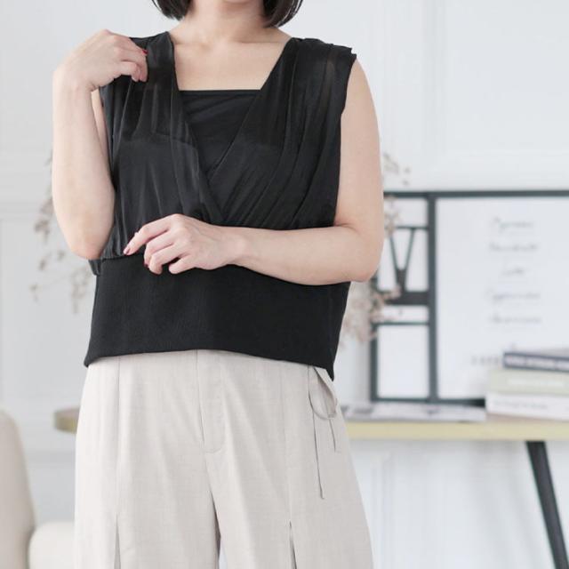 シアーカットコンビタンクトップ