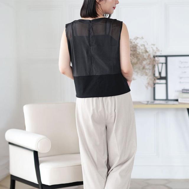 シアーカットコンビタンクトップ