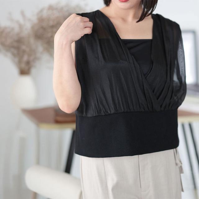 シアーカットコンビタンクトップ