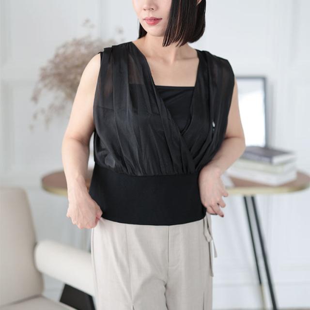 シアーカットコンビタンクトップ