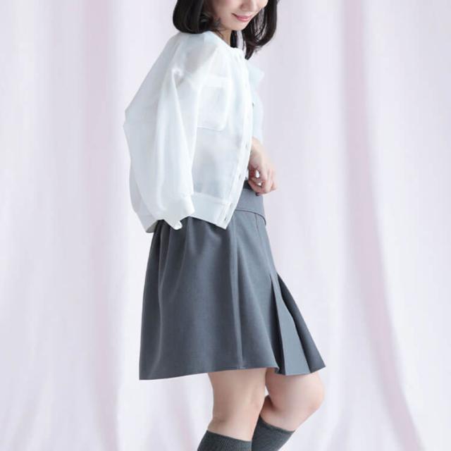 ツイルラップ風プリーツミニスカパン