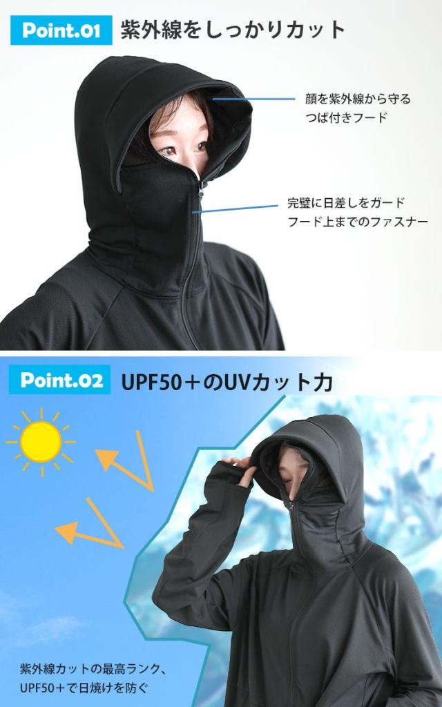 着る日傘!UVカットつば付きパーカー
