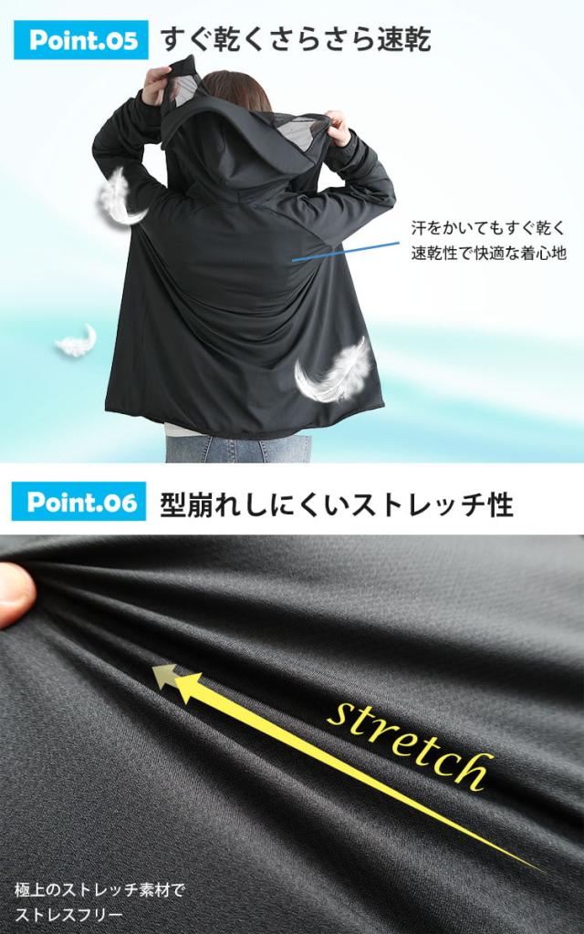 着る日傘!UVカットつば付きパーカー