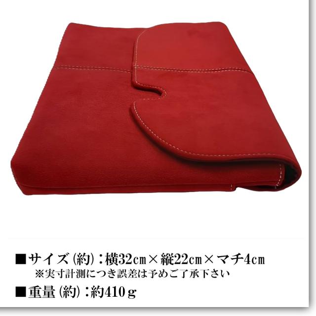 サコッシュ ショルダーバッグ 最高級 アルカンターラ ピスタシリーズ Maturi マトゥーリ 革 2WAY MT-44 RED画像5