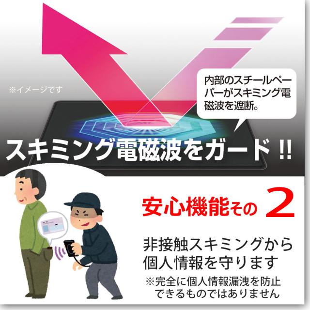 スキミング防止 マイナンバーカードケース目隠しあり 抗菌 防カビ　安心 安全 保護スリープ　トリプル安心機能　選べる5色　TCARD画像4