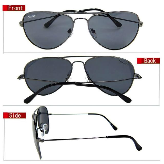 サングラス 偏光サングラス Maturi マトゥーリ チタン ティアドロップ サングラス ケース付き TK-300-2画像5