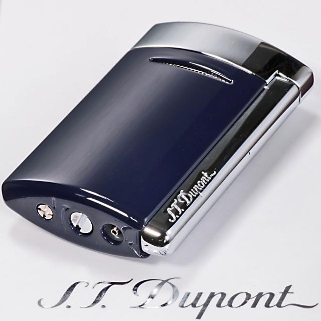 デュポン S.T.Dupont 正規品 ミニジェット 電子ガスターボライター ネイビーブルー&クローム トーチフレーム #10811(2024年9月発売) 画像4