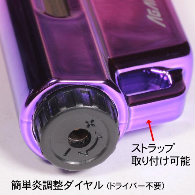 ROCK’NG-JET ガスライター ロッキンジェット ガス注入式 ジェットフレームライター アゲインスト ツインライト ROCKJET　全3色画像1