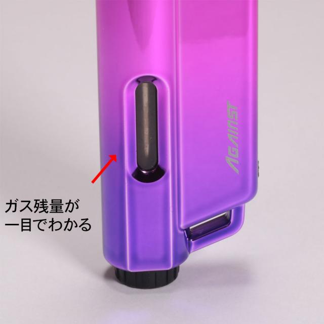 ROCK’NG-JET ガスライター ロッキンジェット ガス注入式 ジェットフレームライター アゲインスト ツインライト ROCKJET　全3色画像2