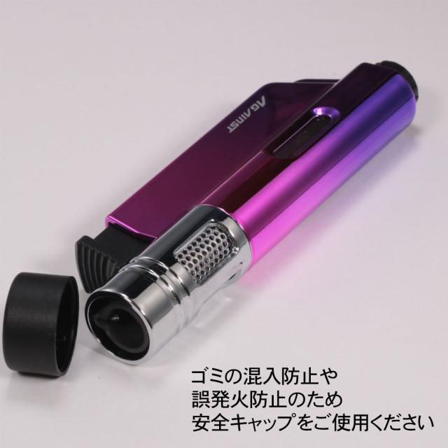 ROCK’NG-JET ガスライター ロッキンジェット ガス注入式 ジェットフレームライター アゲインスト ツインライト ROCKJET　全3色画像3