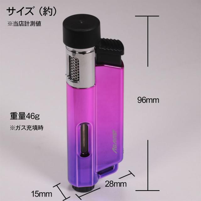 ROCK’NG-JET ガスライター ロッキンジェット ガス注入式 ジェットフレームライター アゲインスト ツインライト ROCKJET　全3色画像5
