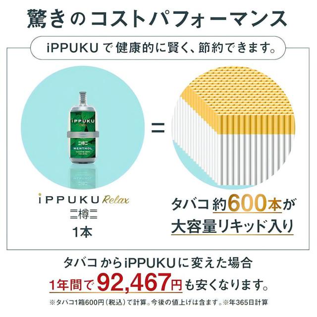 VAPE　べイプ 電子タバコ　iPPUKU Relax イップク リラックス 樽画像5