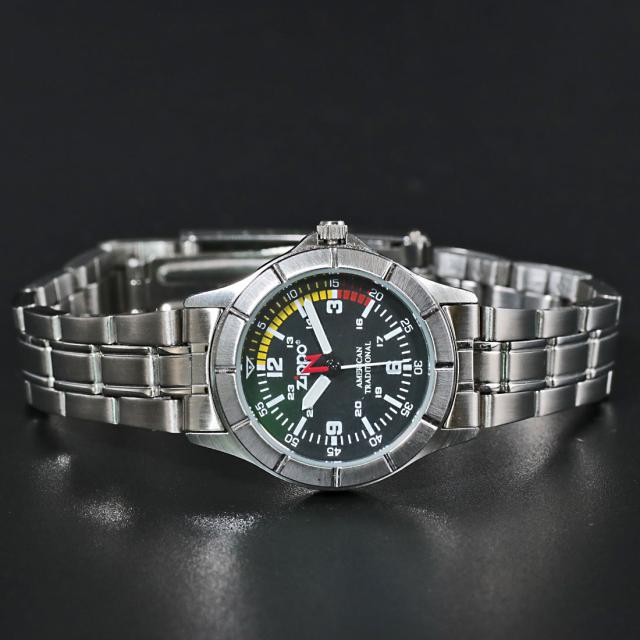 激レア 腕時計レディース ジッポー ZIPPO社公式ライセンス 腕時計 ZIPPOロゴ入り 当店蔵出し アナログ ステンレスベルト 5気圧防水 PAS-2-S画像3