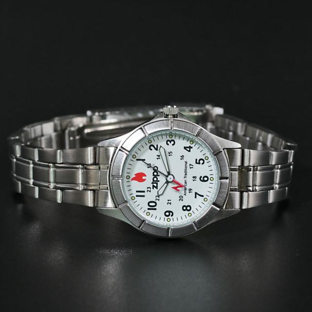 激レア 腕時計レディース ジッポー ZIPPO社公式ライセンス 腕時計 ZIPPOロゴ入り 当店蔵出し アナログ ステンレスベルト 5気圧防水 PAS-3-S画像3
