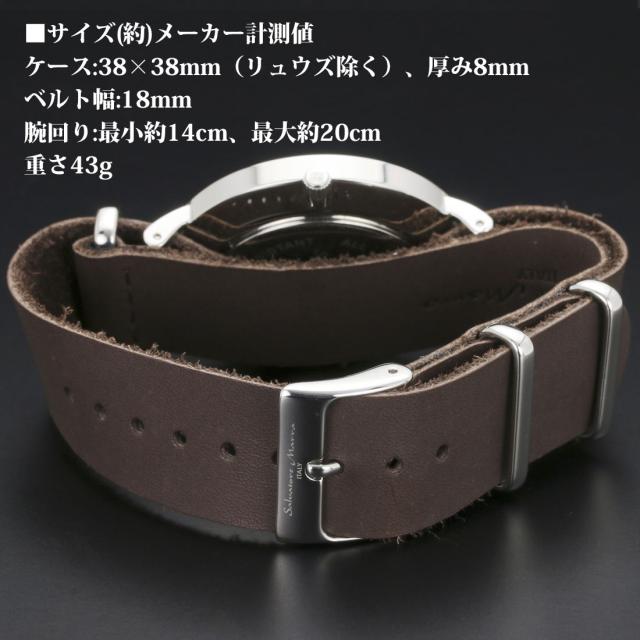 腕時計 メンズ レディース Salvatore Marra サルバトーレマーラ マルチカレンダー 3気圧防水 レザーベルト SM15117-SSWHSV画像3