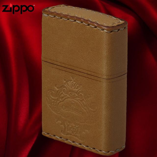 ZIPPO/オロビアンコ　OROBIANCO　国産牛革巻き、手縫い ZIPPO キャメル画像4