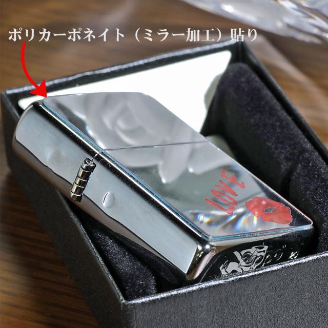 ZIPPO/HAND PAINTED  Rouge(レッド) 　ポリカーボネイトミラー　口紅画像4