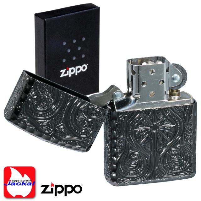 ZIPPO/アーマー ラグジュアリー アラベスク LUXURY ARABESQUE 5面加工 黒ニッケル画像4