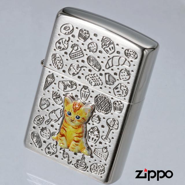 ZIPPO/kitten sweets (b) ネコ cat スゥイーツ ブラウン画像5