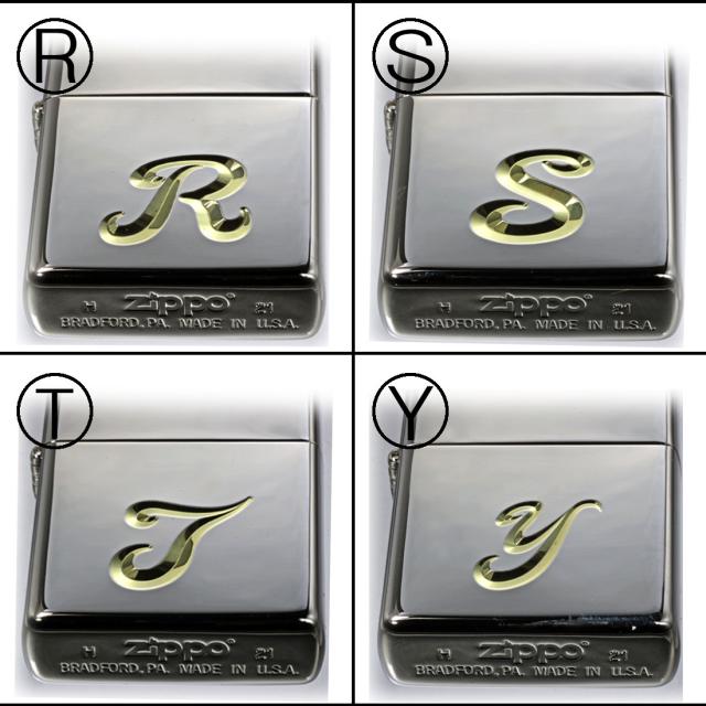 ZIPPO/イニシャルZIPPO　V刃彫刻　ニッケル鍍金　選べる10種類 画像5