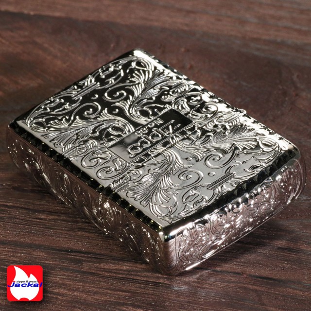 zippo 162アーマーアラベスク プラチナメッキ 5面加工 コーナー