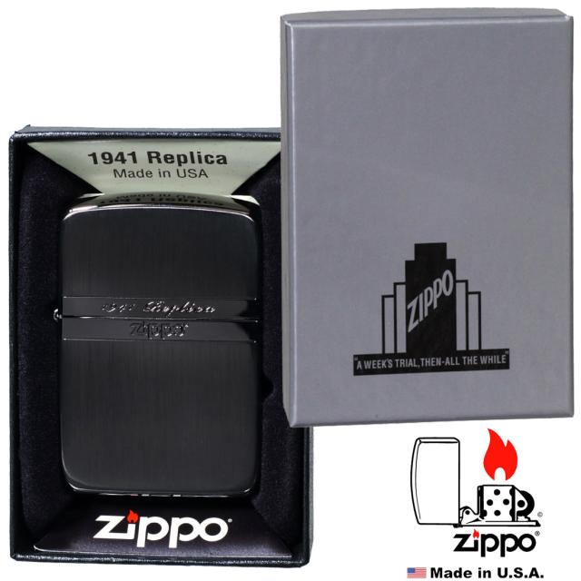 ZIPPO/1941レプリカジッポー ミラーライン ブラックニッケル 1941ML-BN 画像2