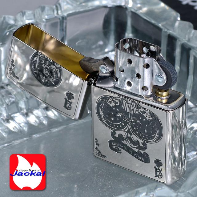 ZIPPO/デビル　DEUIL　トランプ　クローバー　エース　ニッケル　エッチング　DVLT-C画像3