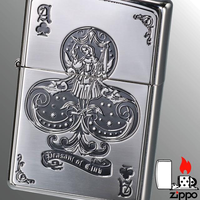 ZIPPO/デビル　DEUIL　トランプ　クローバー　エース　ニッケル　エッチング　DVLT-C画像6
