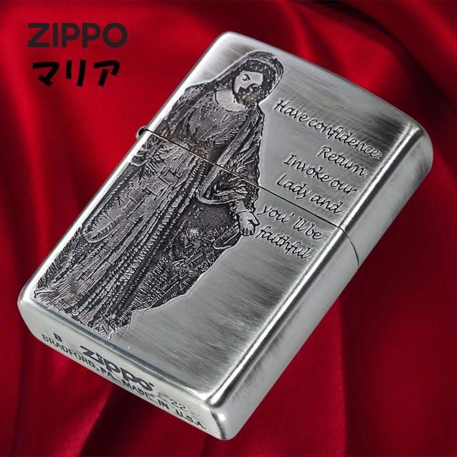 ZIPPO/ マリア　エッチング　シルバーいぶし　JM-KB画像2