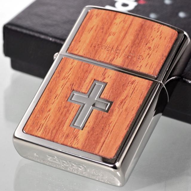 ZIPPO/在庫限り　クロス　十字架　木貼り　LEGEND LOVE　2008年製　銀メッキ　KIBARI画像5
