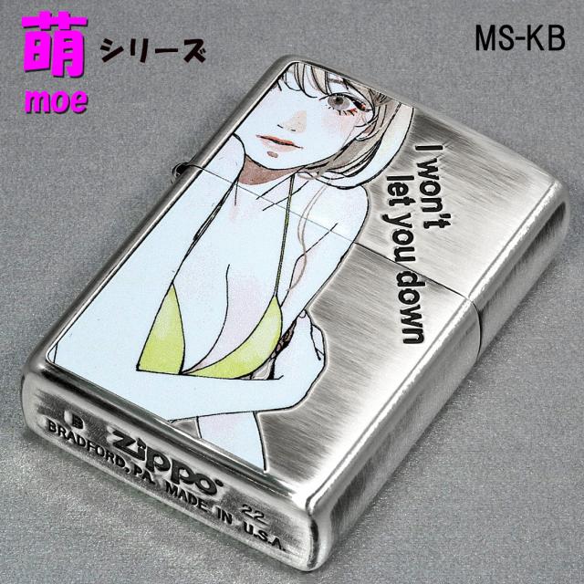 zippo(ジッポーライター)萌え MOE 銀イブシ エッチング クリヤーコート MS-KB画像2