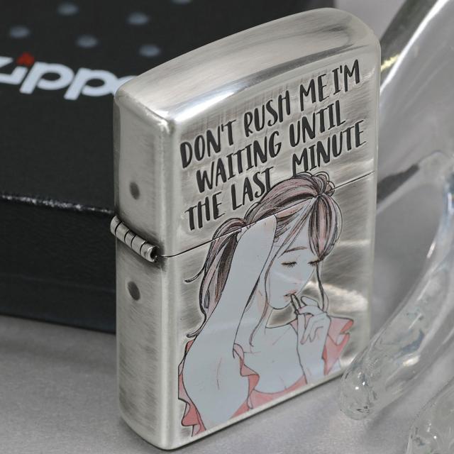 zippo(ジッポーライター)萌え MOE 銀イブシ エッチング クリヤーコート MS-KC画像4