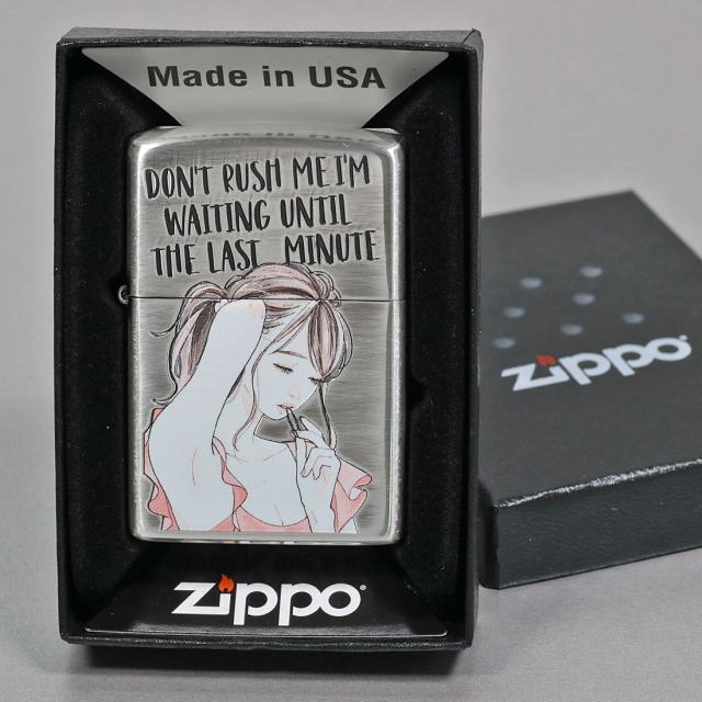 zippo(ジッポーライター)萌え MOE 銀イブシ エッチング クリヤーコート MS-KC画像6